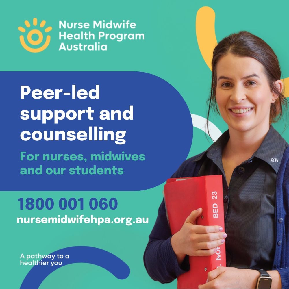 Nurse Midwife Health Program Australia Advert